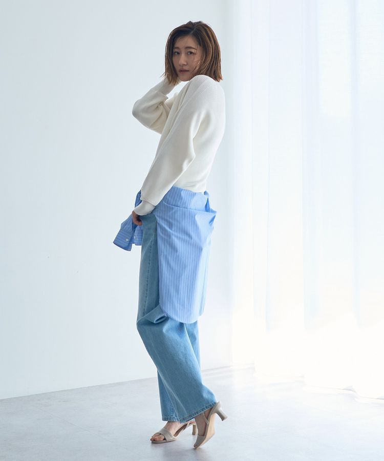 YECCA VECCA「袖パールドルマンニット」|ニット・セーター|