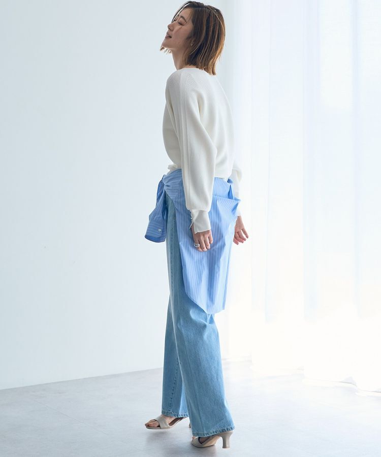 YECCA VECCA「袖パールドルマンニット」|ニット・セーター|