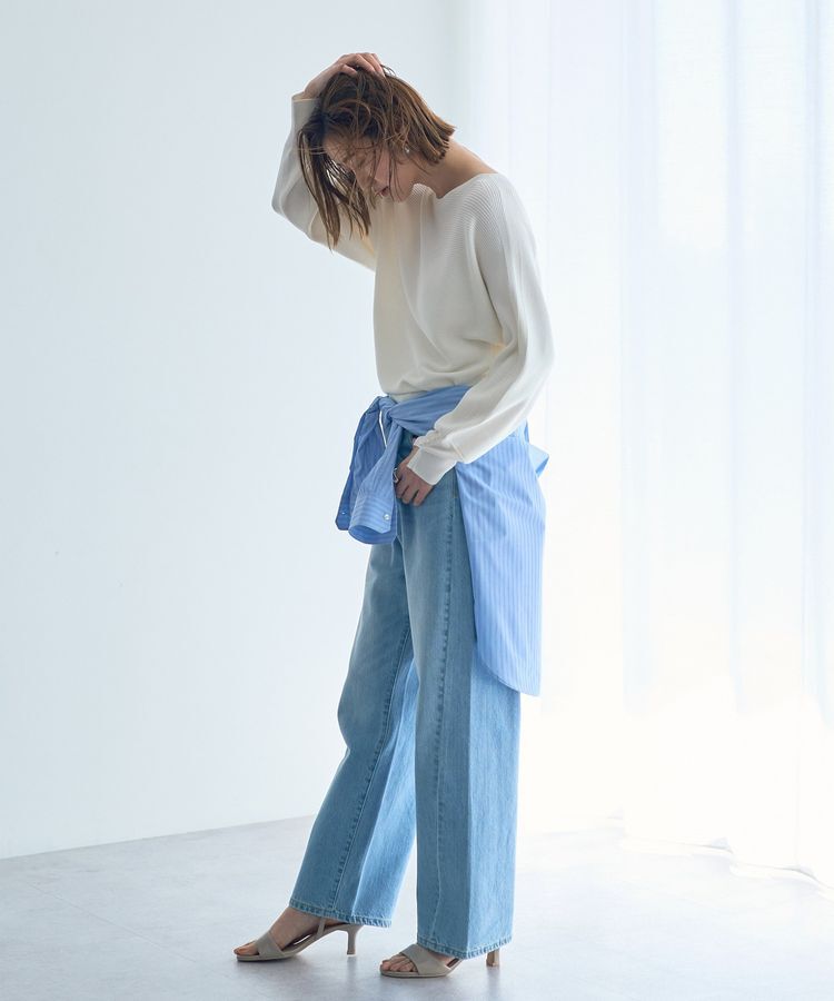 YECCA VECCA「袖パールドルマンニット」|ニット・セーター|