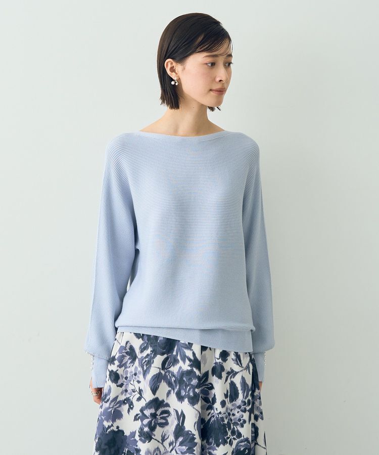 YECCA VECCA「袖パールドルマンニット」|ニット・セーター|