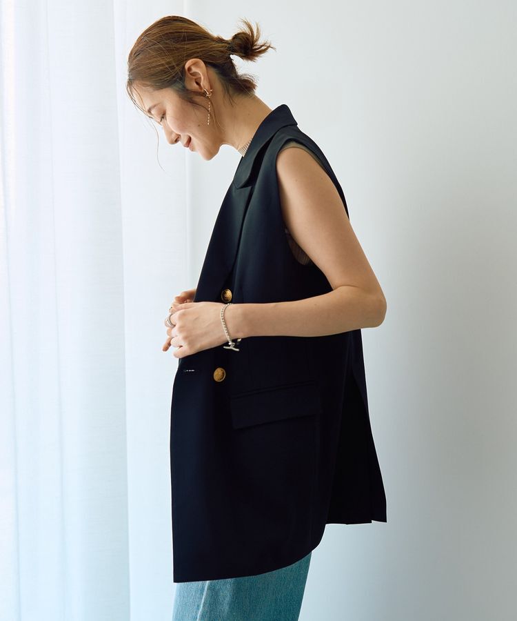 YECCA VECCA「金釦ジレ」|ベスト・ジレ|