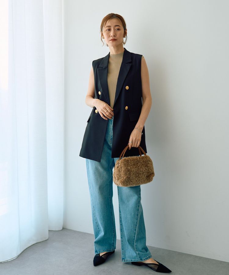 YECCA VECCA「金釦ジレ」|ベスト・ジレ|