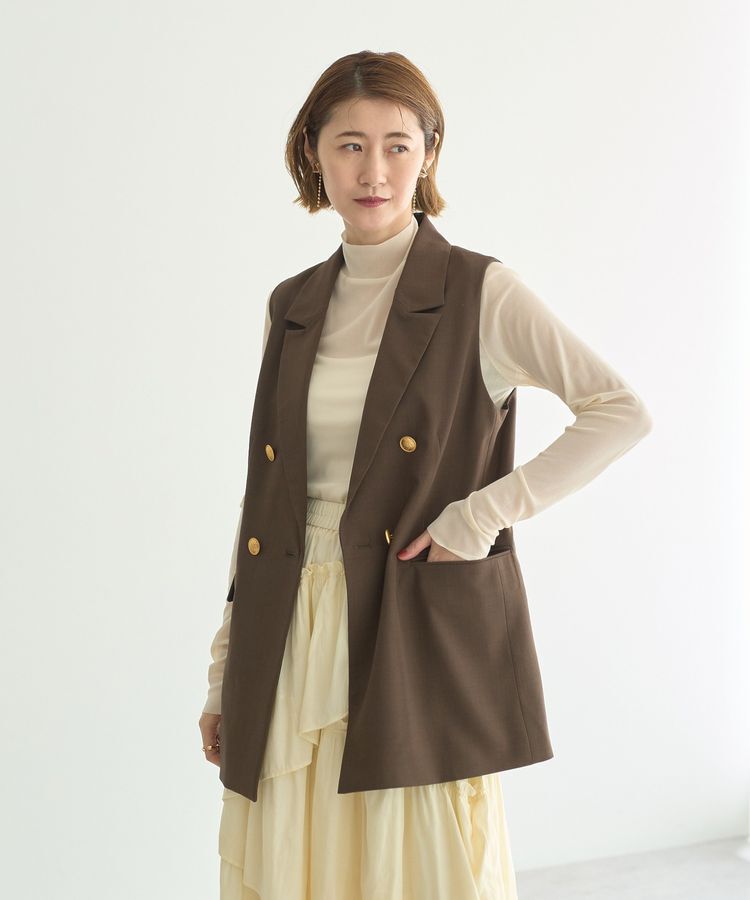 YECCA VECCA「金釦ジレ」|ベスト・ジレ|