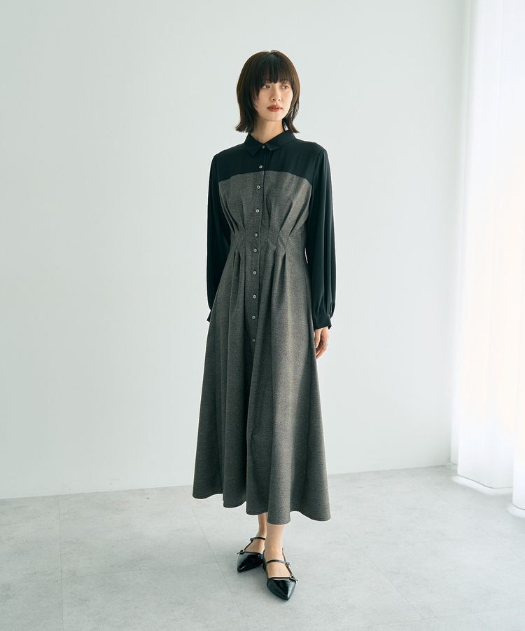 YECCA VECCA「ベアドッキングワンピース」|ワンピース|チェック