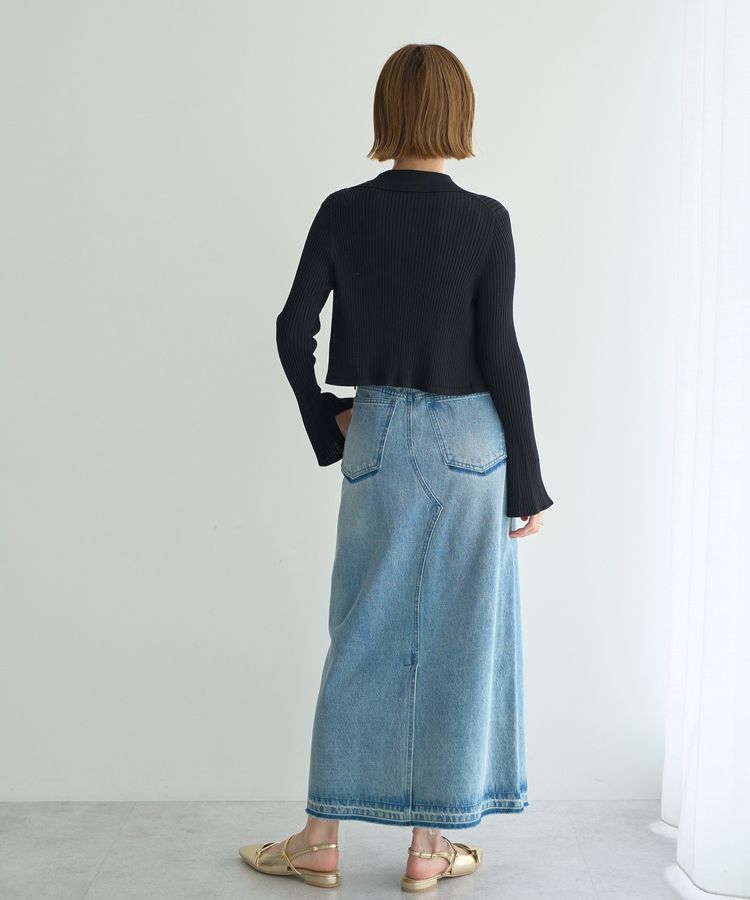 YECCA VECCA「【2点SET】キャミセット襟付きZIPカーディガン」|カーディガン|