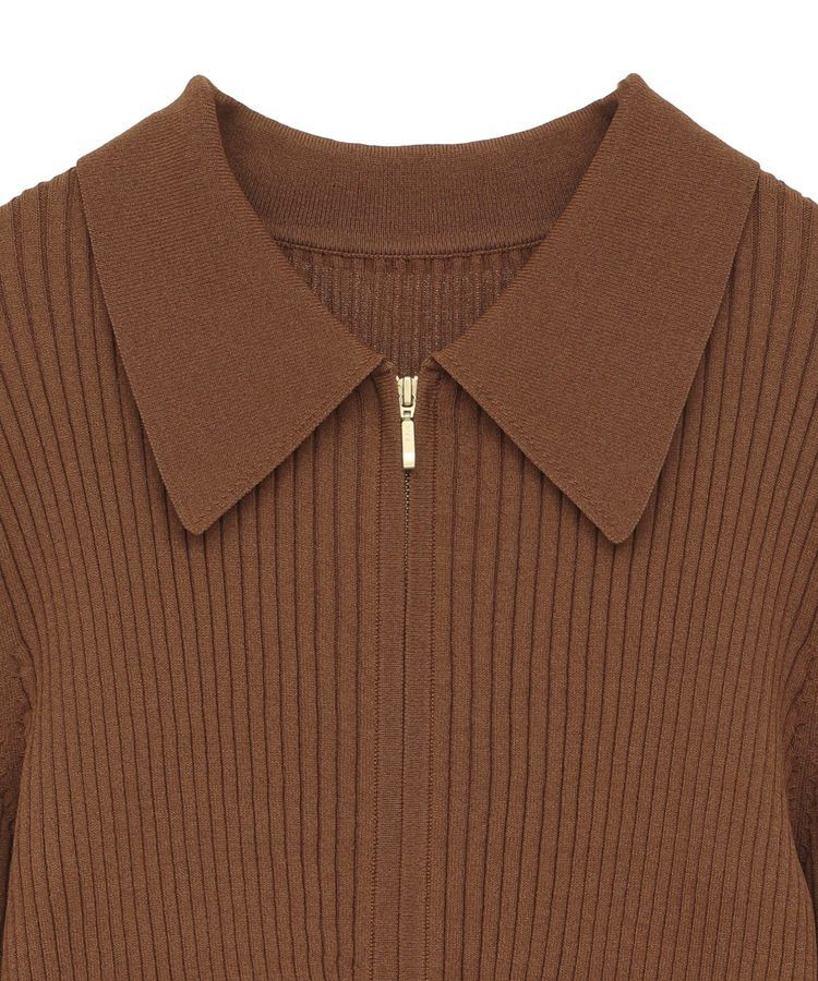 YECCA VECCA「【2点SET】キャミセット襟付きZIPカーディガン」|カーディガン|