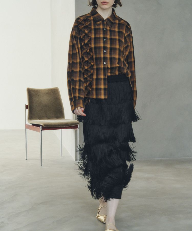 Editt by YECCA VECCA「フリンジロングスカート」|スカート|