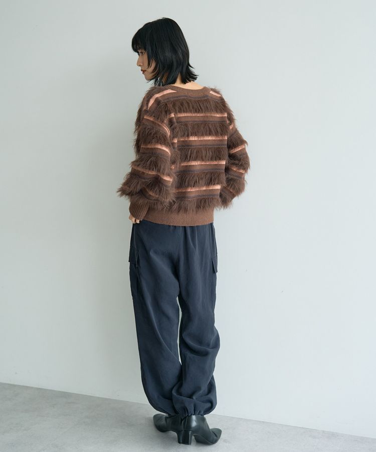 YECCA VECCA「フェザーマルチボーダーニット」|ニット・セーター|
