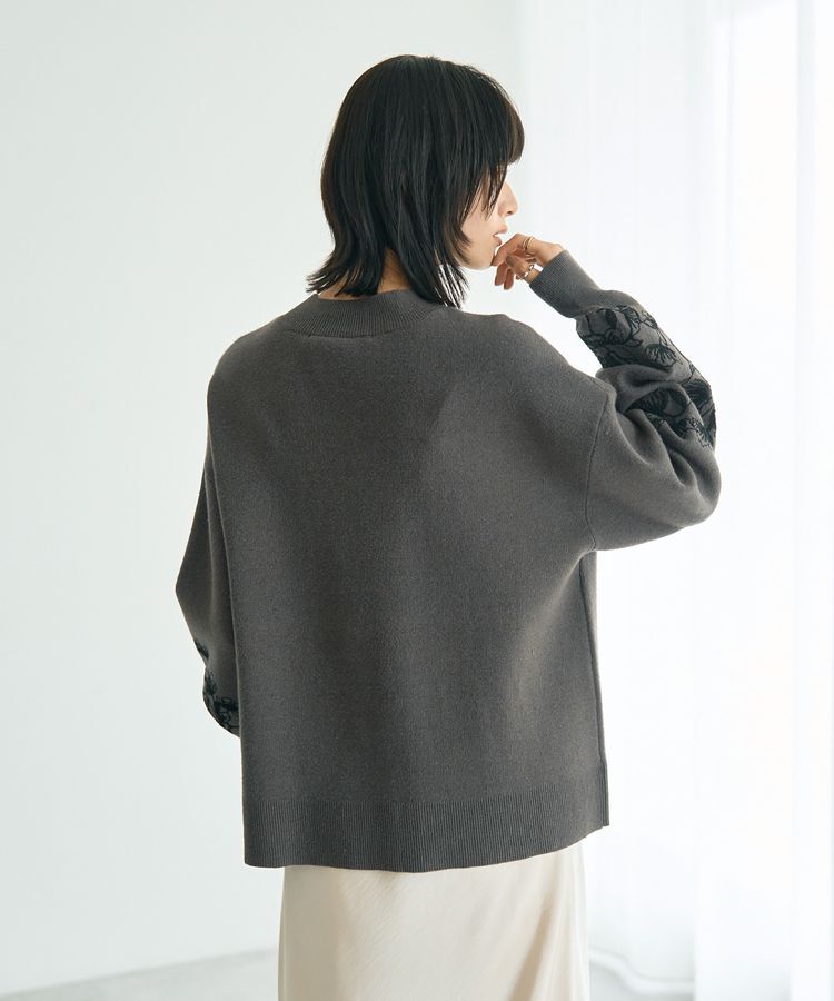 YECCA VECCA「フラワー刺繍ニット」|ニット・セーター|