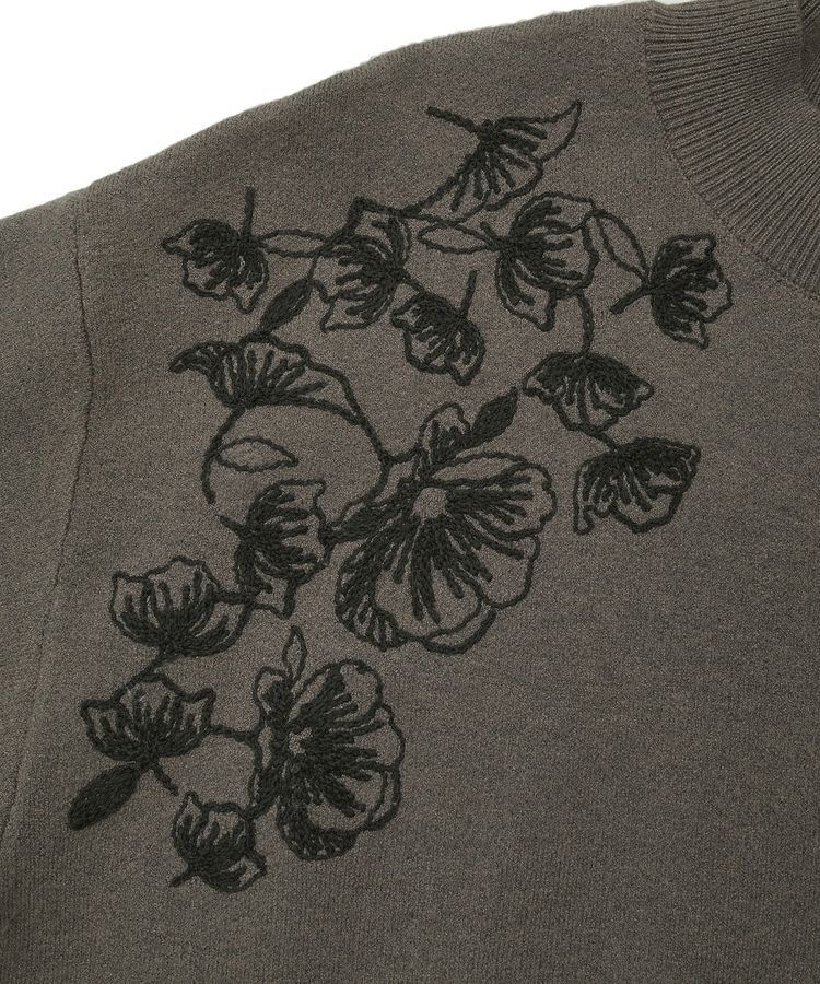 YECCA VECCA「フラワー刺繍ニット」|ニット・セーター|