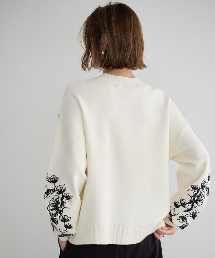 YECCA VECCA「フラワー刺繍ニット」|ニット・セーター|