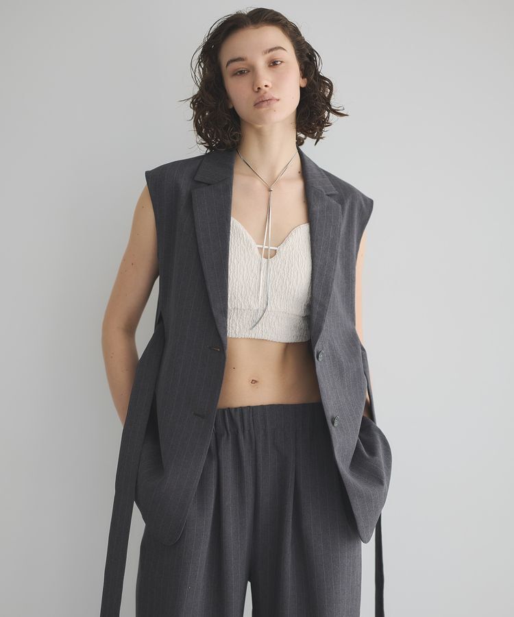 GARAGE OF GOOD CLOTHING「【日本製】ストライプテーラーベスト」|ベスト・ジレ|