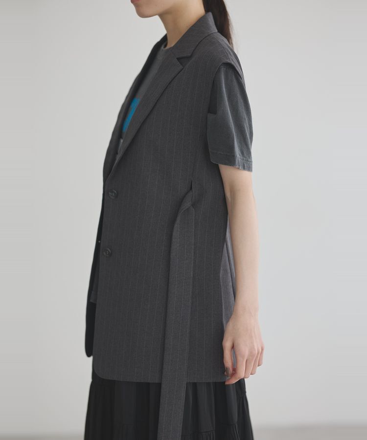 GARAGE OF GOOD CLOTHING「【日本製】ストライプテーラーベスト」|ベスト・ジレ|