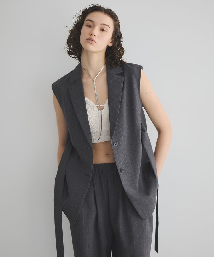 GARAGE OF GOOD CLOTHING「【日本製】ストライプテーラーベスト」|ベスト・ジレ|
