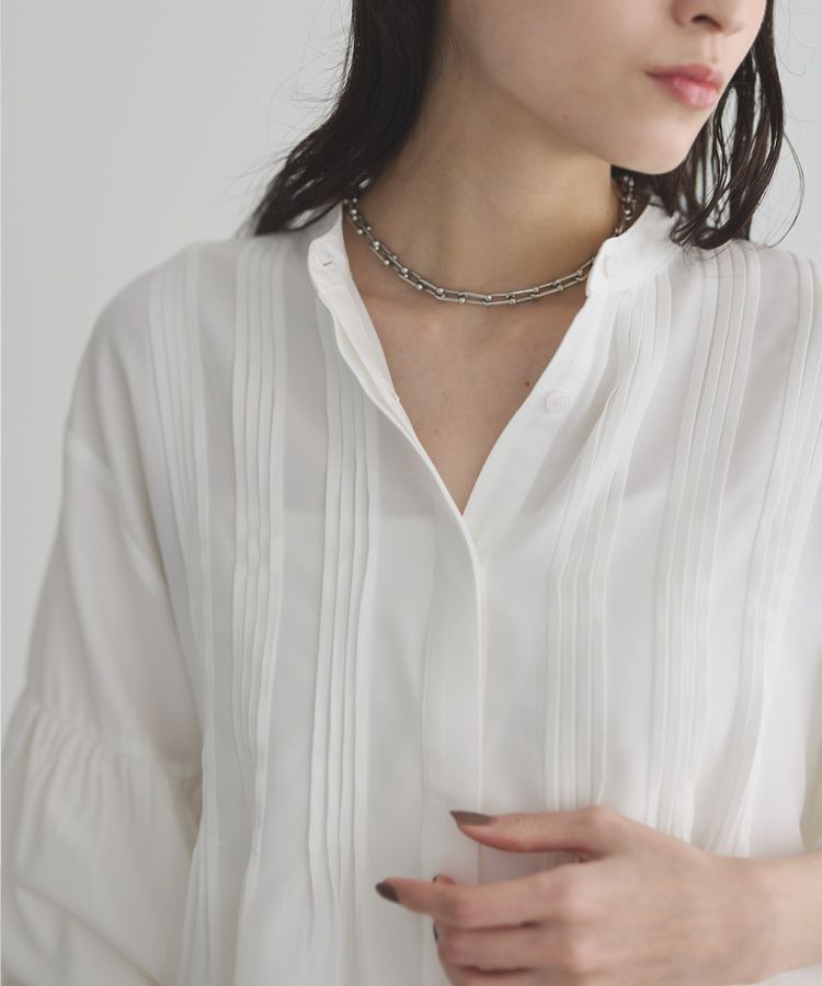 GARAGE OF GOOD CLOTHING「ピンタックボリューム袖フレアーブラウス」|シャツ・ブラウス|