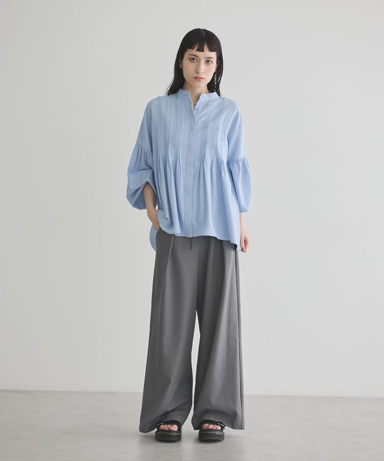 GARAGE OF GOOD CLOTHING「ピンタックボリューム袖フレアーブラウス」|シャツ・ブラウス|