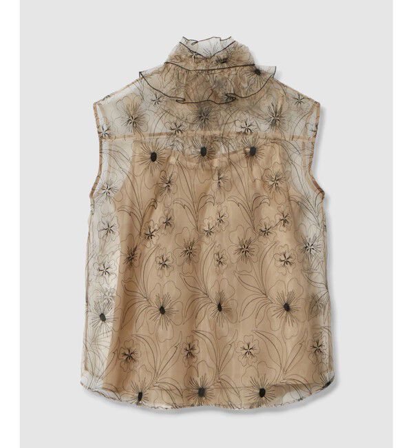 LOULOU WILLOUGHBY「【LOULOU WILLOUGHBY】オーガンジーフラワー刺繍ブラウス」|シャツ・ブラウス|