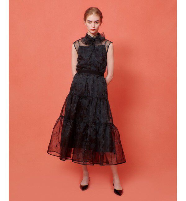 LOULOU WILLOUGHBY「【LOULOU WILLOUGHBY】オーガンジーフラワー刺繍ブラウス」|シャツ・ブラウス|