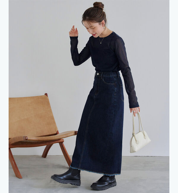 titivate「クルーネックラメシアートップス」|Tシャツ・カットソー|