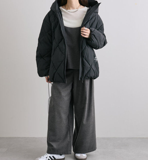  「リサイクルダウンジップアップフードジャケット」|テーラードジャケット|