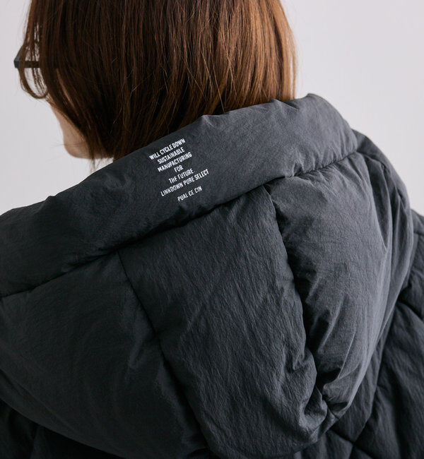  「リサイクルダウンジップアップフードジャケット」|テーラードジャケット|