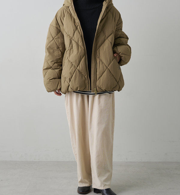  「リサイクルダウンジップアップフードジャケット」|テーラードジャケット|