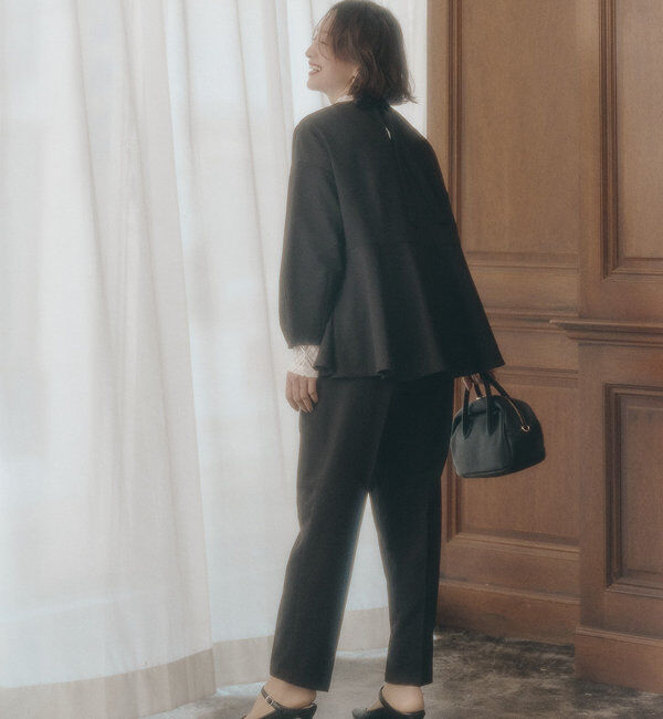  「【Du noir】バックリボンペプラムブラウス+スラックスパンツセット」|その他|