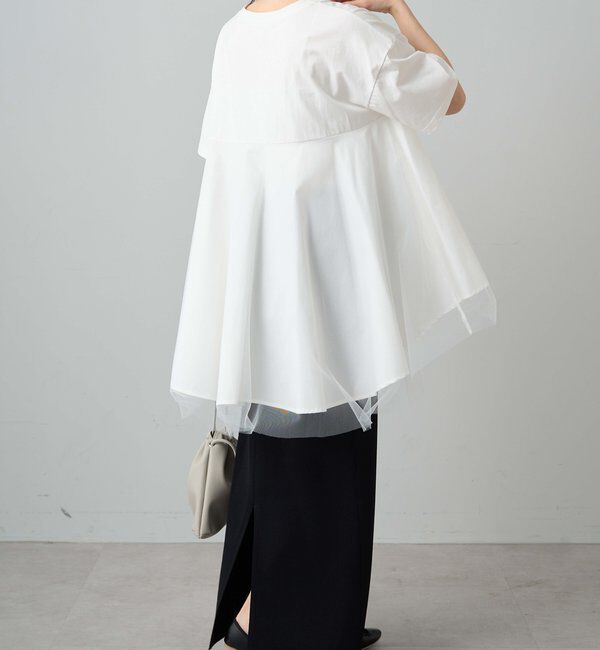  「《リバイバル》【WEB限定/Du noir】チュールドッキングTシャツ」|プルオーバー|