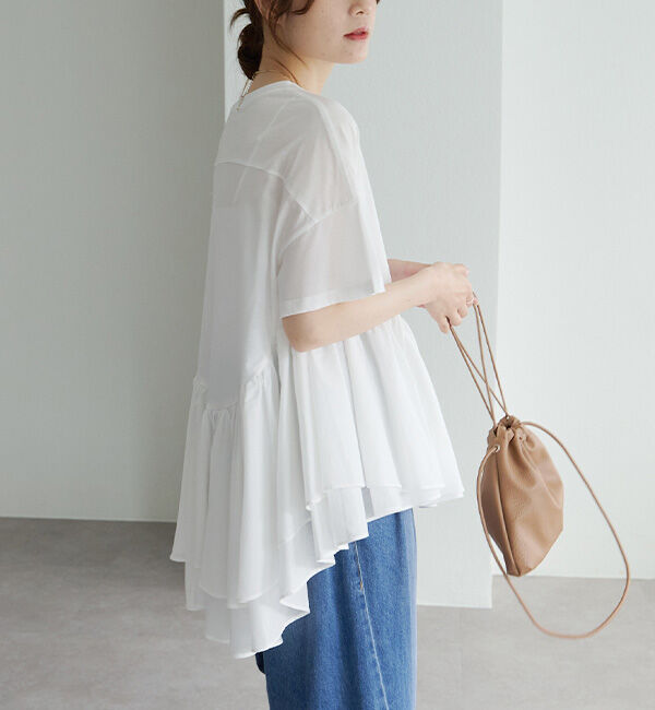  「異素材切り替えTシャツ」|Tシャツ・カットソー|
