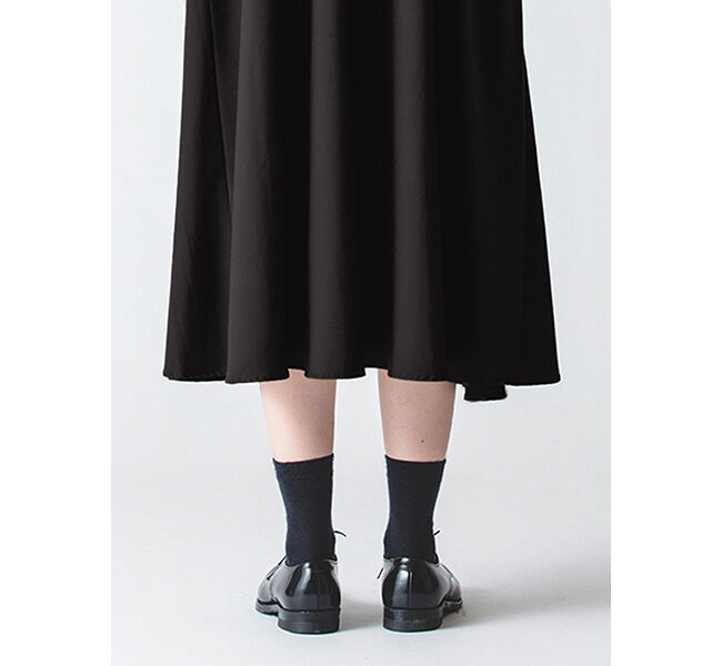 mizuiro ind「mizuiro ind T／Rスタンドカラーフレアシャツワンピース」|ワンピース|