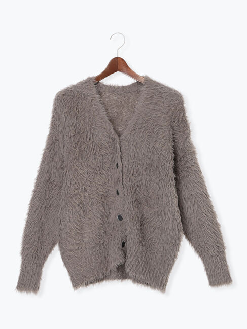 Te chichi「シャギーVネックカーディガン」|カーディガン|グレー