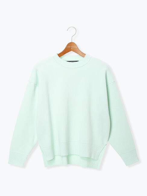 Lugnoncure「コットンタッチクルーネックニットプルオーバー」|ニット・セーター|ミント