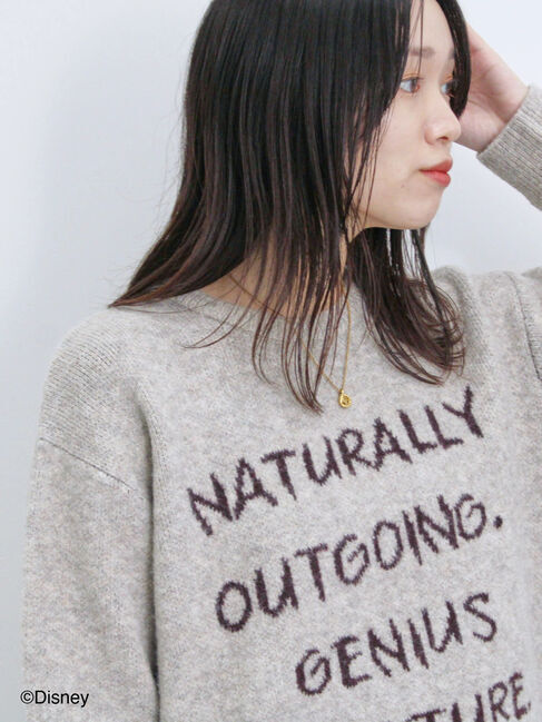 Samansa Mos2 blue「【Disney】アナと雪の女王/ロゴニット」|ニット・セーター|