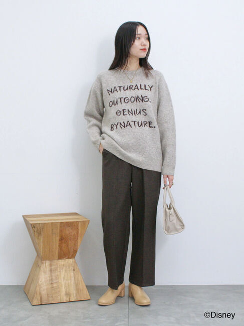 Samansa Mos2 blue「【Disney】アナと雪の女王/ロゴニット」|ニット・セーター|