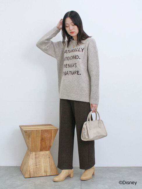 Samansa Mos2 blue「【Disney】アナと雪の女王/ロゴニット」|ニット・セーター|