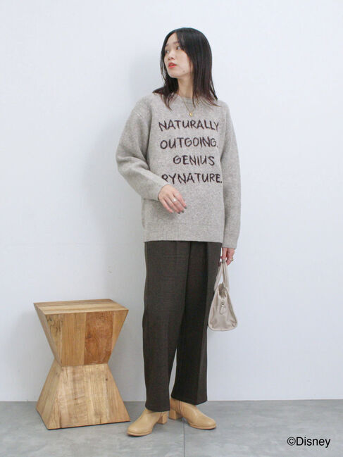 Samansa Mos2 blue「【Disney】アナと雪の女王/ロゴニット」|ニット・セーター|