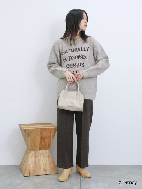 Samansa Mos2 blue「【Disney】アナと雪の女王/ロゴニット」|ニット・セーター|