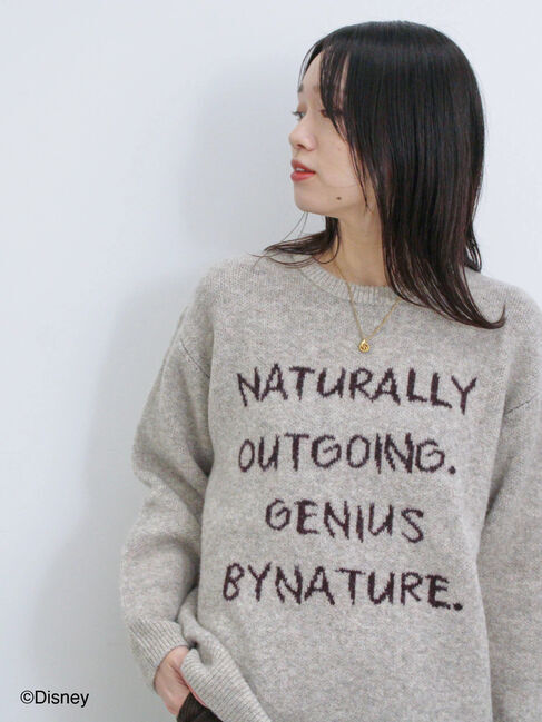 Samansa Mos2 blue「【Disney】アナと雪の女王/ロゴニット」|ニット・セーター|