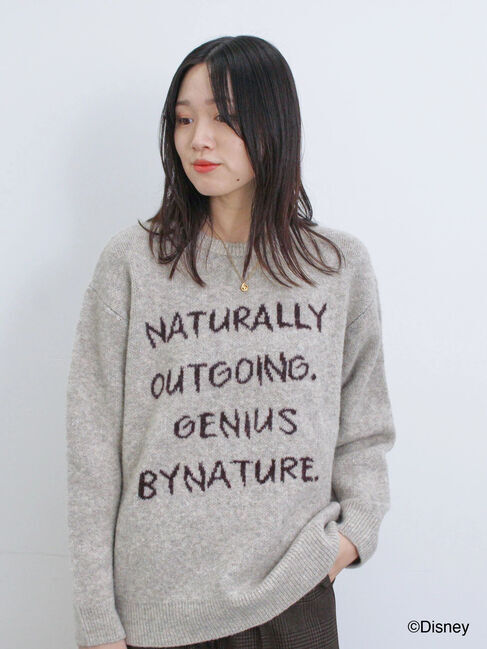 Samansa Mos2 blue「【Disney】アナと雪の女王/ロゴニット」|ニット・セーター|