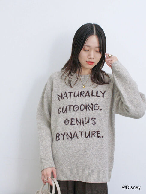 Samansa Mos2 blue「【Disney】アナと雪の女王/ロゴニット」|ニット・セーター|