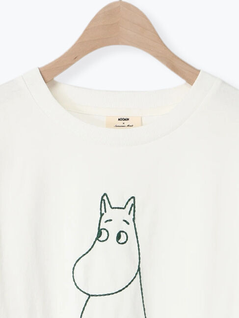Samansa Mos2「【MOOMIN&times;Samansa Mos2】ぽこぽこ刺繍Tシャツ」|Tシャツ・カットソー|