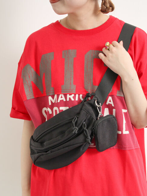 Samansa Mos2「ポーチ付きウエストバッグ」|その他|ブラック