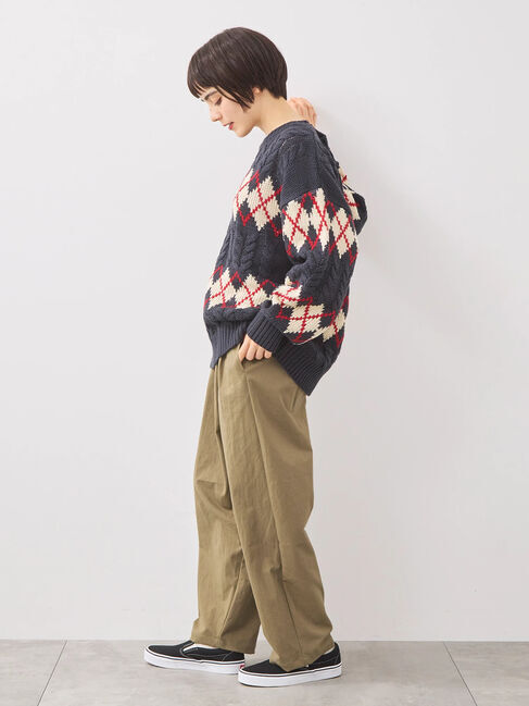 SM2「ケーブルアーガイル柄ニット」|ニット・セーター|