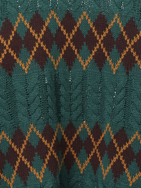 SM2「ケーブルアーガイル柄ニット」|ニット・セーター|