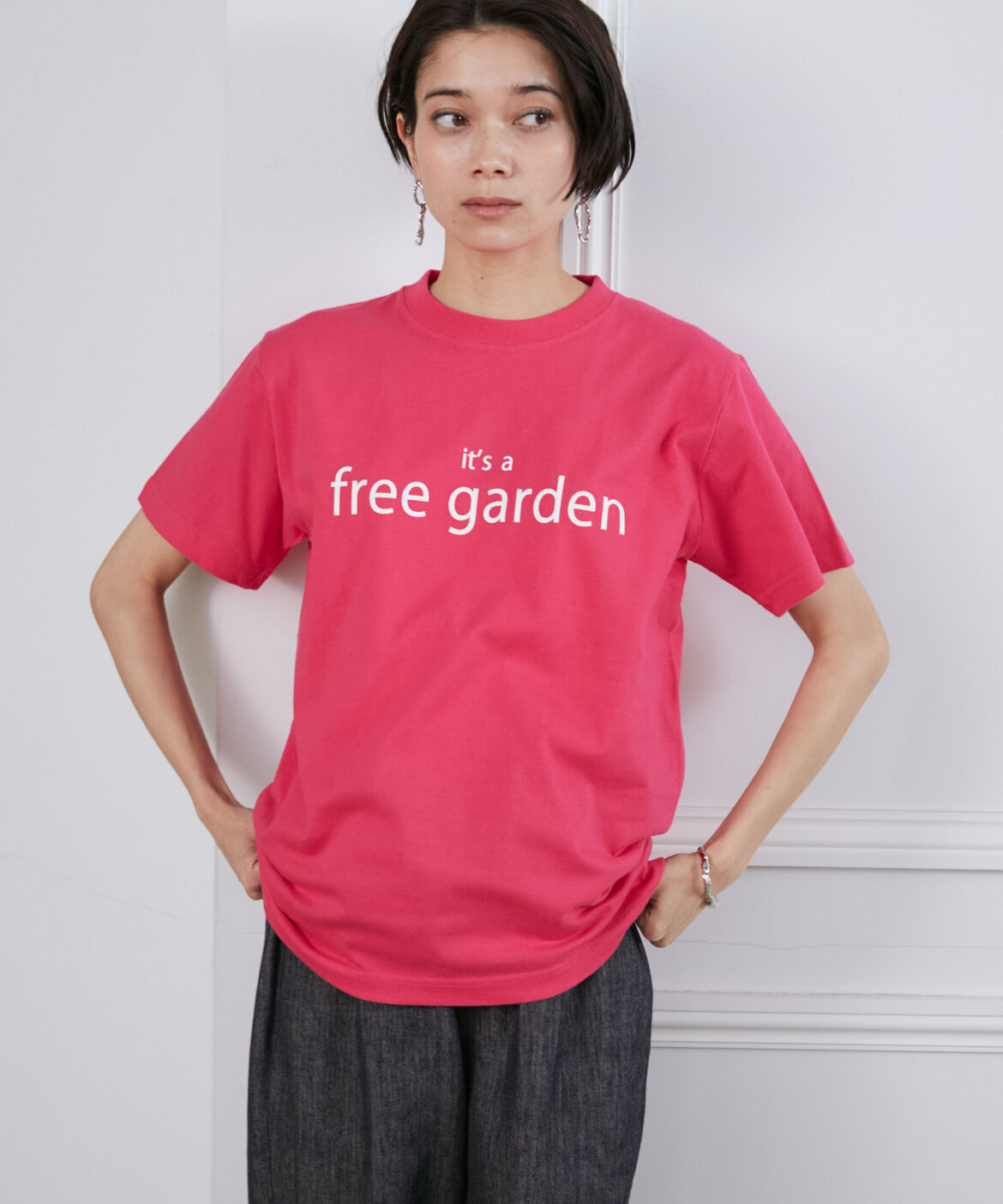 I.T.'S international「It's a free garden ロゴプリントTシャツ」|Tシャツ・カットソー|チェリーピン 9