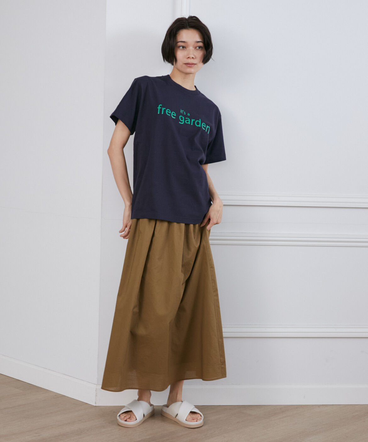 I.T.'S international「It's a free garden ロゴプリントTシャツ」|Tシャツ・カットソー|