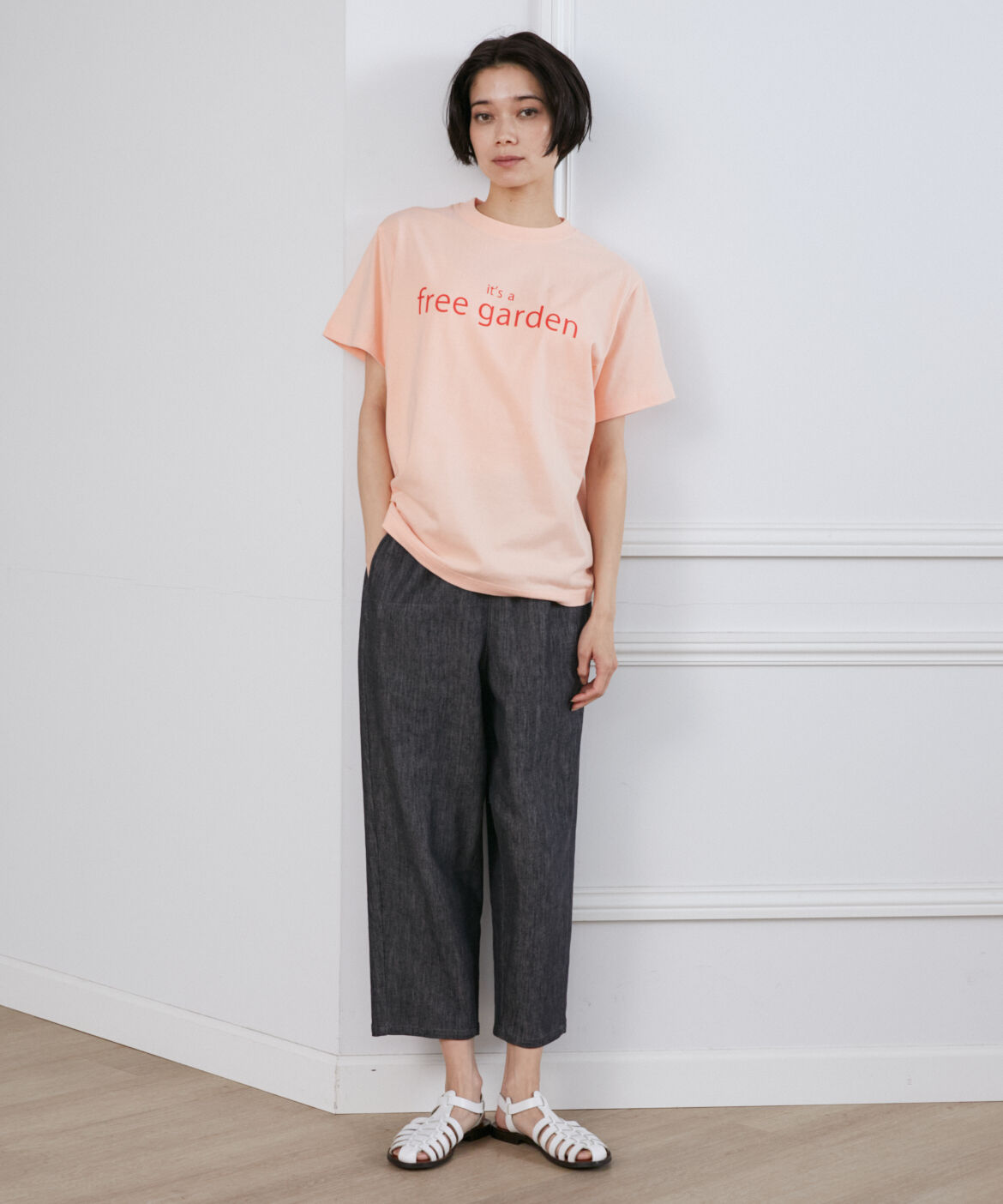 I.T.'S international「It's a free garden ロゴプリントTシャツ」|Tシャツ・カットソー|