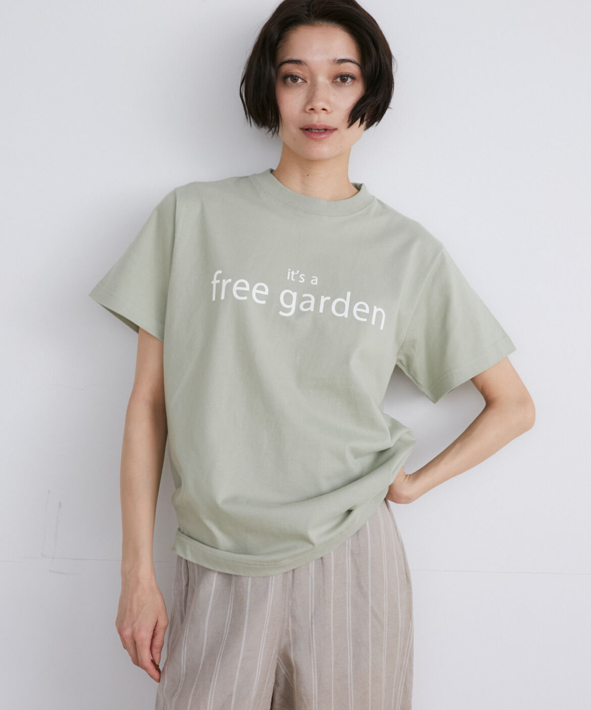 I.T.'S international「It's a free garden ロゴプリントTシャツ」|Tシャツ・カットソー|ワサビ8