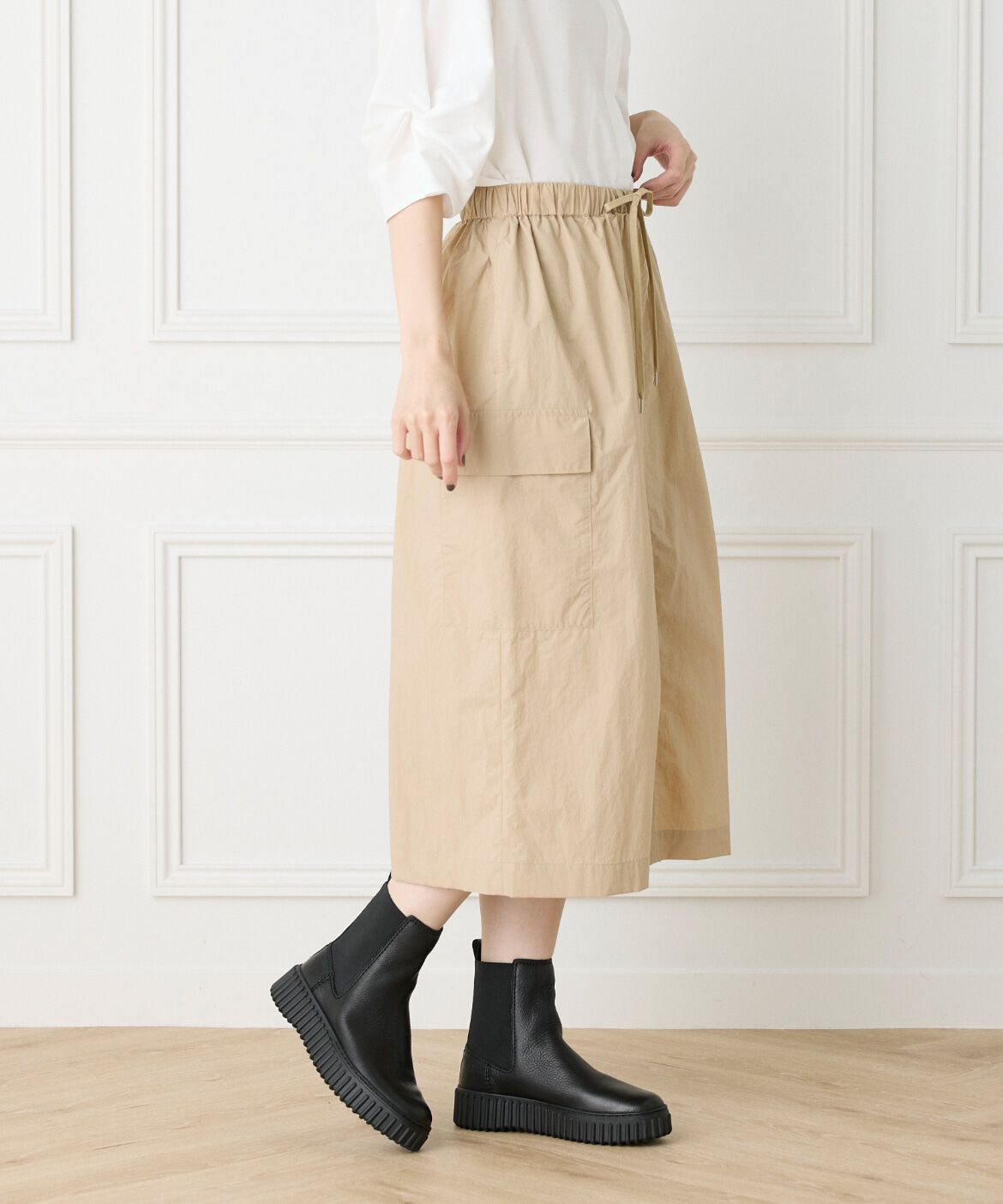 DAY by DAY it&rsquo;s international「撥水カーゴスカート」|台形|ベージュ2