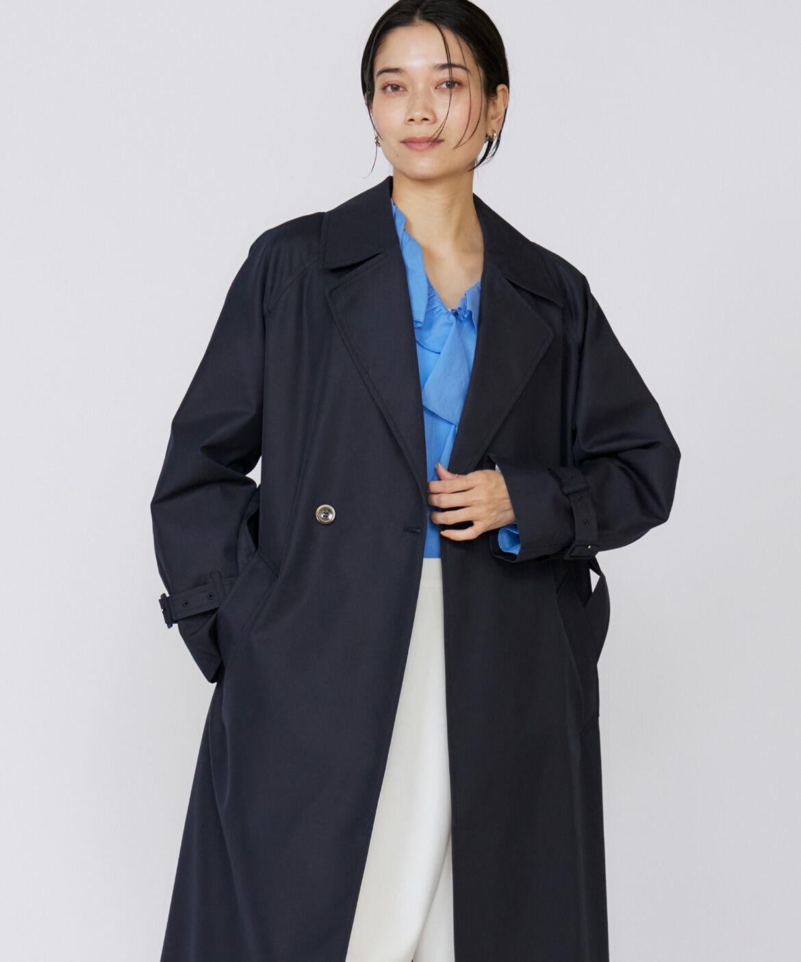 INED「トレンチコート」|トレンチコート|ネイビー